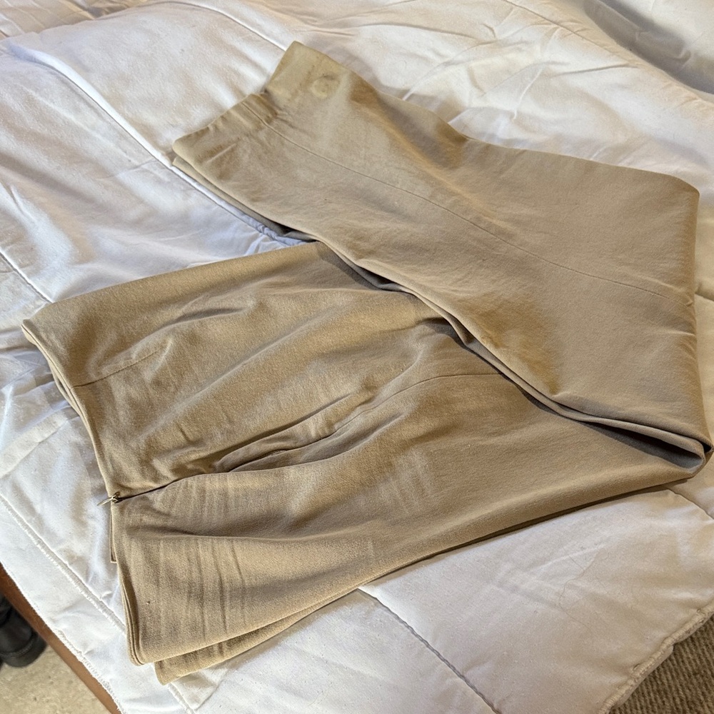 Ellen Tracy Women's Tan Straight Leg Pants